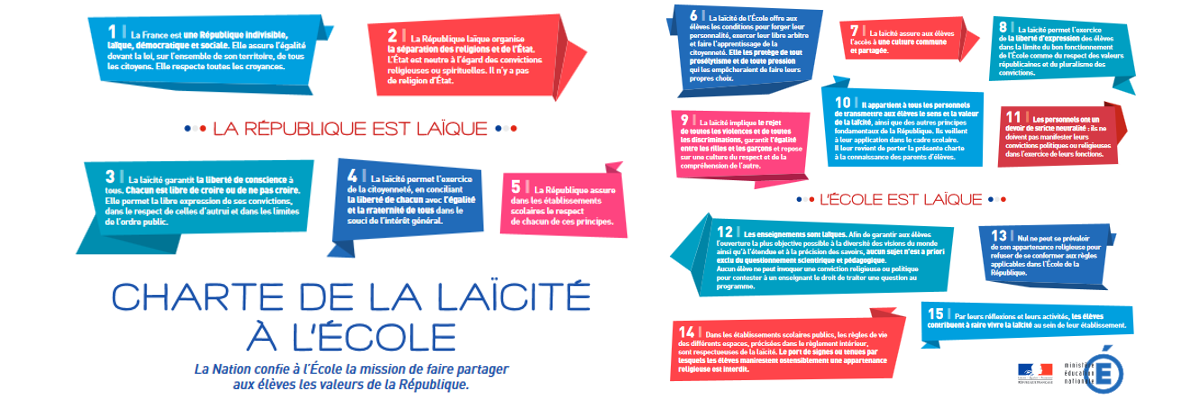 Charte de la laïcité - MENESR 2016