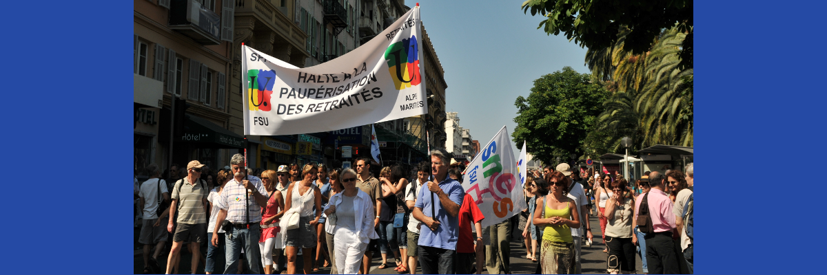 Manifestation contre la réforme des retraites à Nice - CC-BY-SA 3.0 Jiel BEAUMADIER / Wikimedia Commons